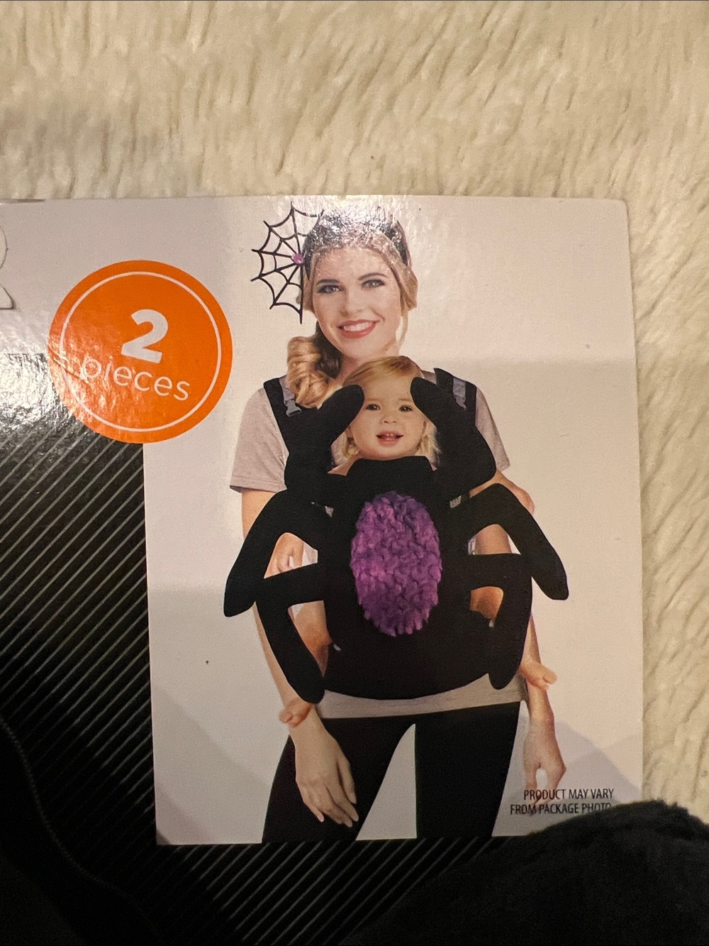 Infant Carrier Cover Black Spider Halloween New